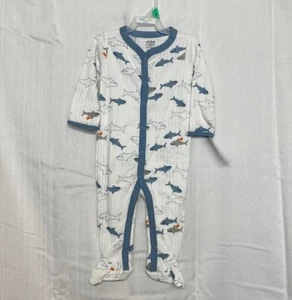 Carter's Baby Boy's Sharks Sleep n Play One Piece Preemie - 6/9 months - Picture 1 of 26