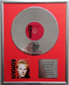 Ronan Keating Ronan CD Cover +12" Vinyl goldene /platin Schallplatte - Picture 1 of 1
