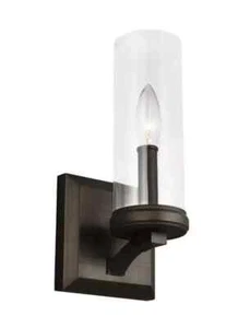 Feiss Jacksboro VS23201DAC/ 1-Light Dark Brown Antique Copper Sconce Brand New - Picture 1 of 1