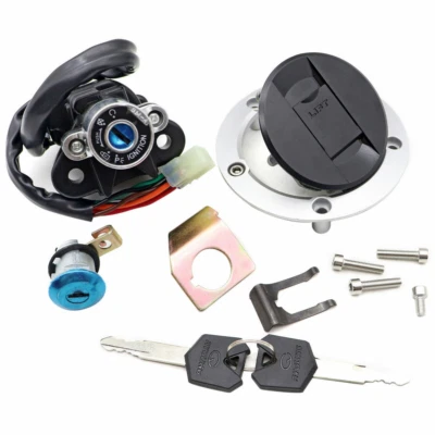 Ignition Switch Fuel Gas Tank Cap Lock Key Set Fit Suzuki GSXR600 750 1000 SV650 - Image 1 of 4