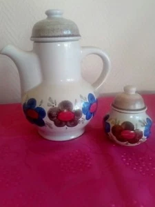 Cafetière et sucrier en grès, alsace ? - Picture 1 of 5