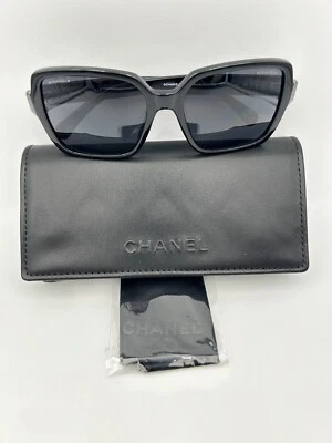 Gafas de sol Chanel nuevas 5408-A 1026/S4 negro blanco gris 56 17 140 Foto 1 de 4