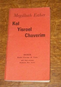 MEGALITH ESTHER ISRAEL PURIM BOOK RUSSIA CANADA AMERICA HEBREW COLLEGE SKOKIE IL - Imagen 1 de 9
