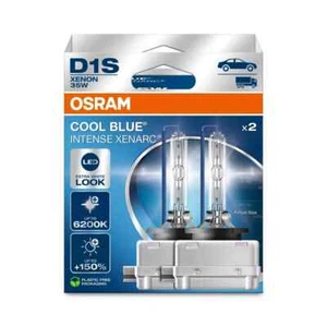 D1S 2X OSRAM COOL BLUE INTENSE XENARC BULBS 6200K +150% MORE LIGHT 35W PK32d-2 - Picture 1 of 10
