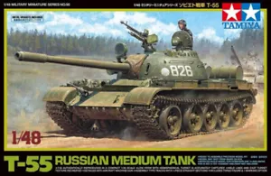TAMIYA 1/48 Russian T55 Medium Tank Model Kit TAM32598-W - Picture 1 of 1