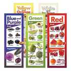 Visualz Fruits and Vegetables by Color Poster, 8-1/2 x 24 Inch, Set of 5