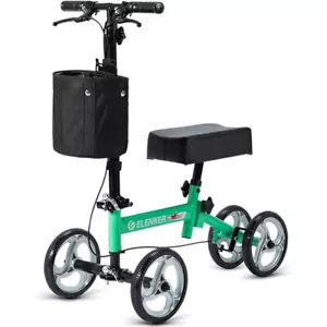 Deluxe ELENKER Medical Aid Knee Scooter Steerable Knee Walker 10" Wheels Walking - Picture 1 of 8