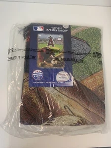 Los Angeles Angels MLB Woven Tapestry Throw Blanket Rare 48x60 Brand New Vtg NIP - Picture 1 of 4