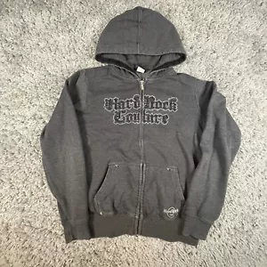 London Hard Rock Hotel Womens Hoodie Sweatshirt Gray Full Zip Rhinestones Size S - Picture 1 of 16