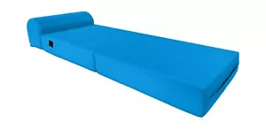 Turquoise Sleeper Chair Folding Foam Beds, Portable Studio Couch Bed 6 x 24 x 70 - Picture 1 of 6