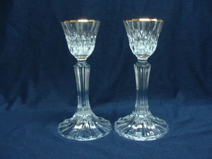 Cristal D'Arques Bretagne Gold Muster, 2 Kerzenständer - Bild 1 von 10