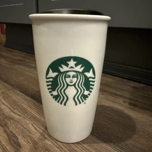 Starbucks Ceramic Travel Mug 12oz Double Walled Coffee/Tea Tumbler w/Lid - Picture 1 of 3