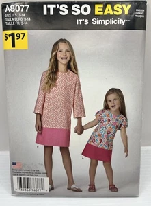 its so easy sew pattern A8077 Size 3-14 - Picture 1 of 2