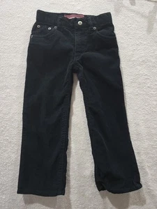 Levi's Jeans Boys Size 5 Regular Corduroy Pants Black Adjustable Waist Cotton - Picture 1 of 6
