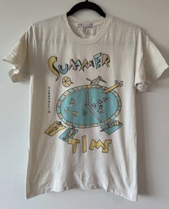 VINTAGE 90s Swatch Summer Time Poolside Retro Graphic Pop Designer T-Shirt - S/M - Bild 1 von 4