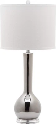 Lighting Collection Mae Long Neck Modern Contemporary Silver Ceramic 31-inch ... - Image 1 of 4