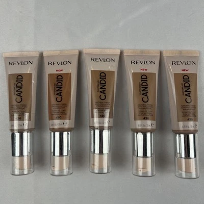 Lot of 5 Revlon PhotoReady Candid Natural Finish Foundation #430 Honey Beige - Image 1 of 3