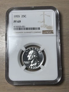 1955 Washington Quarter NGC PF69 - Picture 1 of 4
