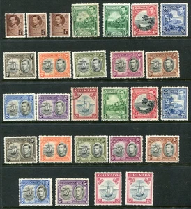 GRANADA 1938 KGVI M&U conjunto de 10 chelines (x3 estampillas) 27 estampillas - Imagen 1 de 2