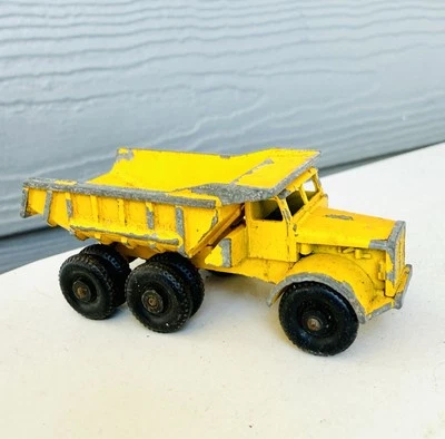 Matchbox England by Lesney Dumper Truck No. 6 1968 Toy Dump Bed Euclid Yellow - Image 1 of 4