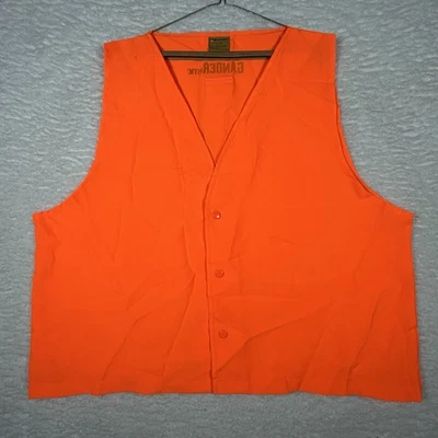 Gander Mountain By Whitewater Blaze Orange Hunting Safety Vest Sz L/XL 3 Snap  - Image 1 of 4