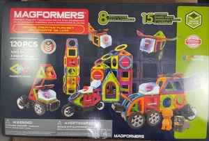 MAGFORMERS Deluxe Creative Play Set Magnets 120PC New! - Picture 1 of 8