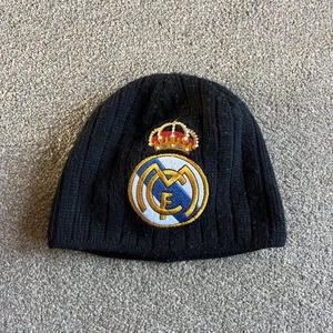 Gorro Fútbol Real Madrid Fútbol Español La Liga Negro Vintage - Imagen 1 de 3
