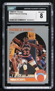 1990-91 NBA Hoops Patrick Ewing #203 CGC 8 HOF - Picture 1 of 3