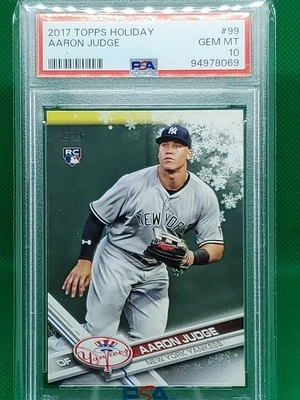 2017 Topps Holiday AARON JUDGE Rookie RC PSA 10 GEM MINT 💎 NEW YORK YANKEES - Image 1 of 4
