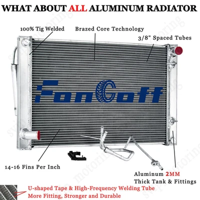 3 Row Radiator+Condenser Combo Fit 2007-20 Infiniti G25 G35 G37/Nissan 370Z 3.7L Foto 1 de 4