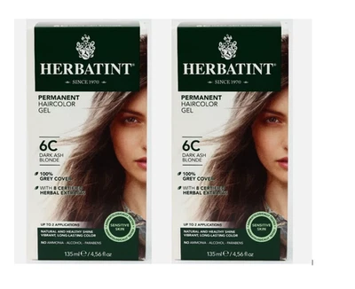 2 PACK Herbatint Permanent Hair Color Gel 6C Dark Ash Blonde - Image 1 of 4