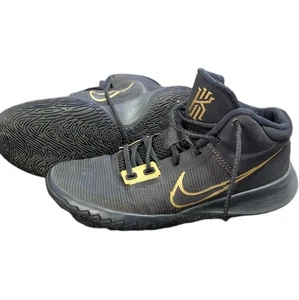 Nike Kyrie Flytrap 4 Black Metallic Gold Size 8.5 Men Very Clean Minimal Wear - Picture 1 of 10