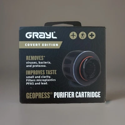 Filtro y cartucho purificador de repuesto encubierto Grayl GeoPress (negro) Foto 1 de 4