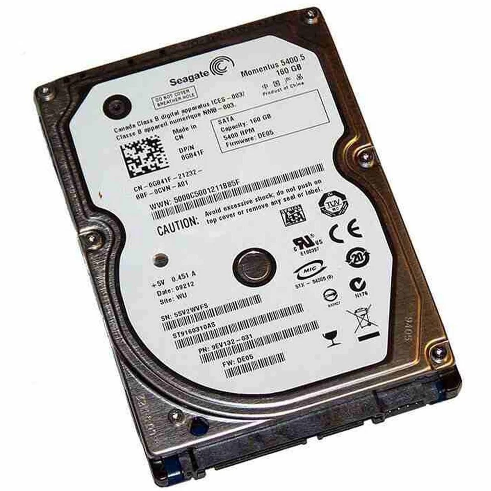 Hard Disk 160GB Seagate SATA 2.5" Internal Momentus ST9160310AS No Refurbished - Image 1 of 1