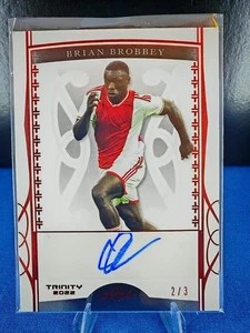 Brian Brobbey #BA-BB1 2022 Leaf Trinity Auto Red/3 Ajax Amsterdam - Imagen 1 de 2