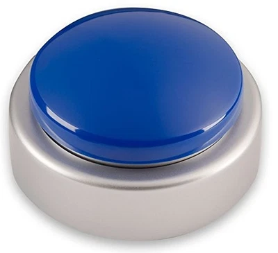 Extra Large Talking Button Clock - for The Blind, Elderly or Visually Blue  - Image 1 of 4