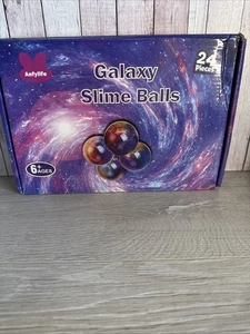 24er Pack Galaxy Slime Ball ~ dehnbar ~ Antihaft Adventskalender Ideen - Bild 1 von 8