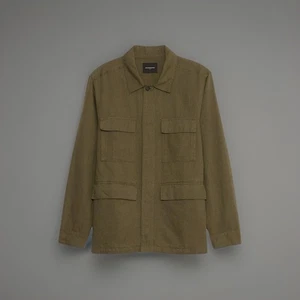 Camisa/chaqueta utilitaria Banana Republic para hombre mezcla de algodón y lino 2XL - Imagen 1 de 4