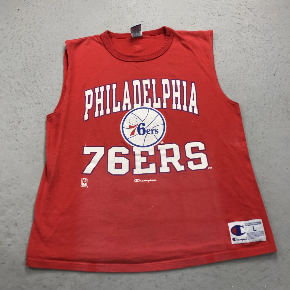 Camisa DE COLECCIÓN Philadelphia 76ers Para Hombres Grande Campeón Sin Mangas Entrenamiento Tanque 90 Foto 1 de 4