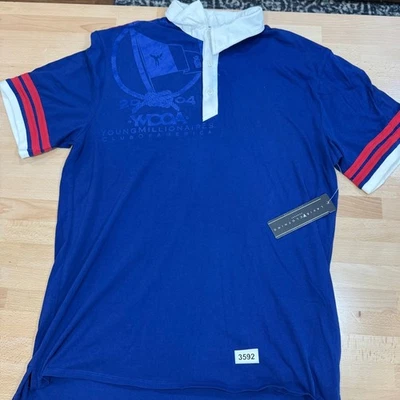 Camisa Polo Lavie Clothing 2XL Para Hombres Azul Jóvenes Millonarios Club Nueva con Etiquetas Foto 1 de 4