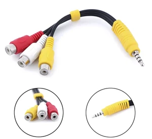 for Mini DV - 3.5mm Aux Male Stereo to 3 RCA Female Audio Video AV Adapter Cable - Picture 1 of 7