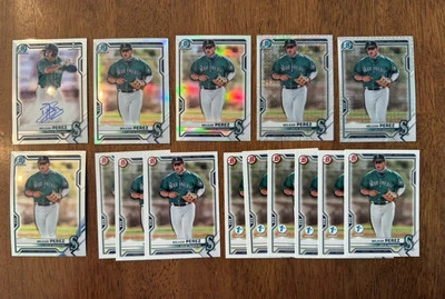 Mariners 2021 Bowman Rookie - MILKAR PEREZ - AUTO Refractor 1st  - 15 card - Image 1 of 3