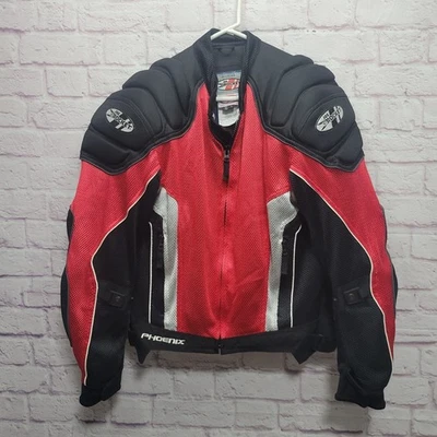 JOE ROCKET Phoenix Mesh Motorcycle Jacket Mens L Red Black Sport Bike Racing - Image 1 of 4