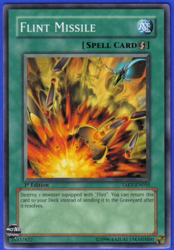 TAEV-EN055 Yu-Gi-Oh! Spell Card FLINT MISSILE Tactical Evolution 1st Edition NEW - Image 1 of 1