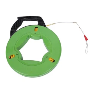 Extractor de alambre de acero con cinta de pescado SYSTON 1/8" 100 pies, herramienta extractora de cable con punta de bucle - Imagen 1 de 7