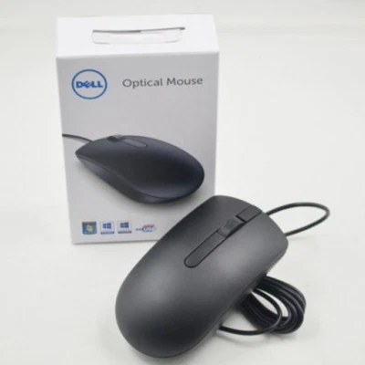 BRAND NEW GENUINE DELL Mouse Wired USB MS116 BLACK - Image 1 of 4