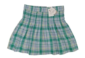 *NWT* Free Assembly Women's Smocked Waist Skirt Skyway Plaid Design Size L - Picture 1 of 5
