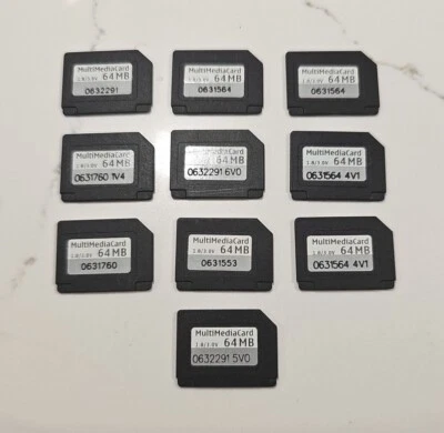 10x Nokia MultiMedia Card 64MB RS-MMC Type Memory Card Camera Phone Player's PDA - Image 1 of 4