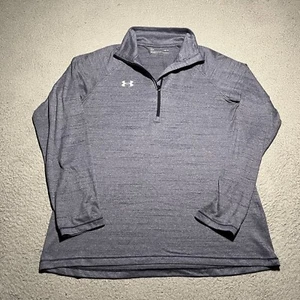 Under Armour 1/2 Zip Pullover Damen mittelblau Heatgear Stretch Langarm - Bild 1 von 8