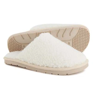 Neu mit Etikett RJ Fuzzies Damen-Slipper lockige Wolle kuschelige Abnutzungsspantoletten - Bild 1 von 6